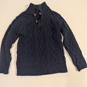 Kids Hope And Henry Navy Blue Cable Knit Sweater